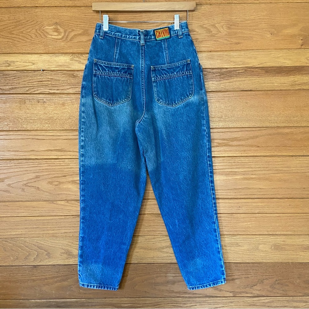 Vintage 80s 90s Calvin Calvin Klein high rise pleated front tapered jeans